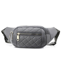 Plaid Women Waist Bag Waterproof Belt Bag Crossbody Chest Bag