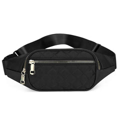 Plaid Women Waist Bag Waterproof Belt Bag Outdoor Crossbody Chest Bag