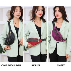 Plaid Women's Waist Bag Ladies Belt Bags Shoulder Crossbody Chest Bag