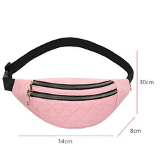 Plaid Women's Waist Bag PU Leather Belt Bags