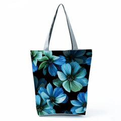 Floral Print Tote Bag for Women - Casual Shopping Handbag