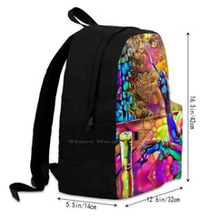 Large Capacity Backpack Laptop Travel Bags Smoking Girls Painte