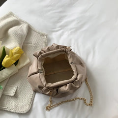 Pleated Cloud Bag Chains Shoulder Bag Crossbody Handbag