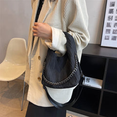 Pleated Handbag Chain Lady Shoulder Bags Shopping Pack Crossbody Bag