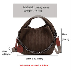 Pleated Handbag Chain Lady Shoulder Bags Shopping Pack Crossbody Bag