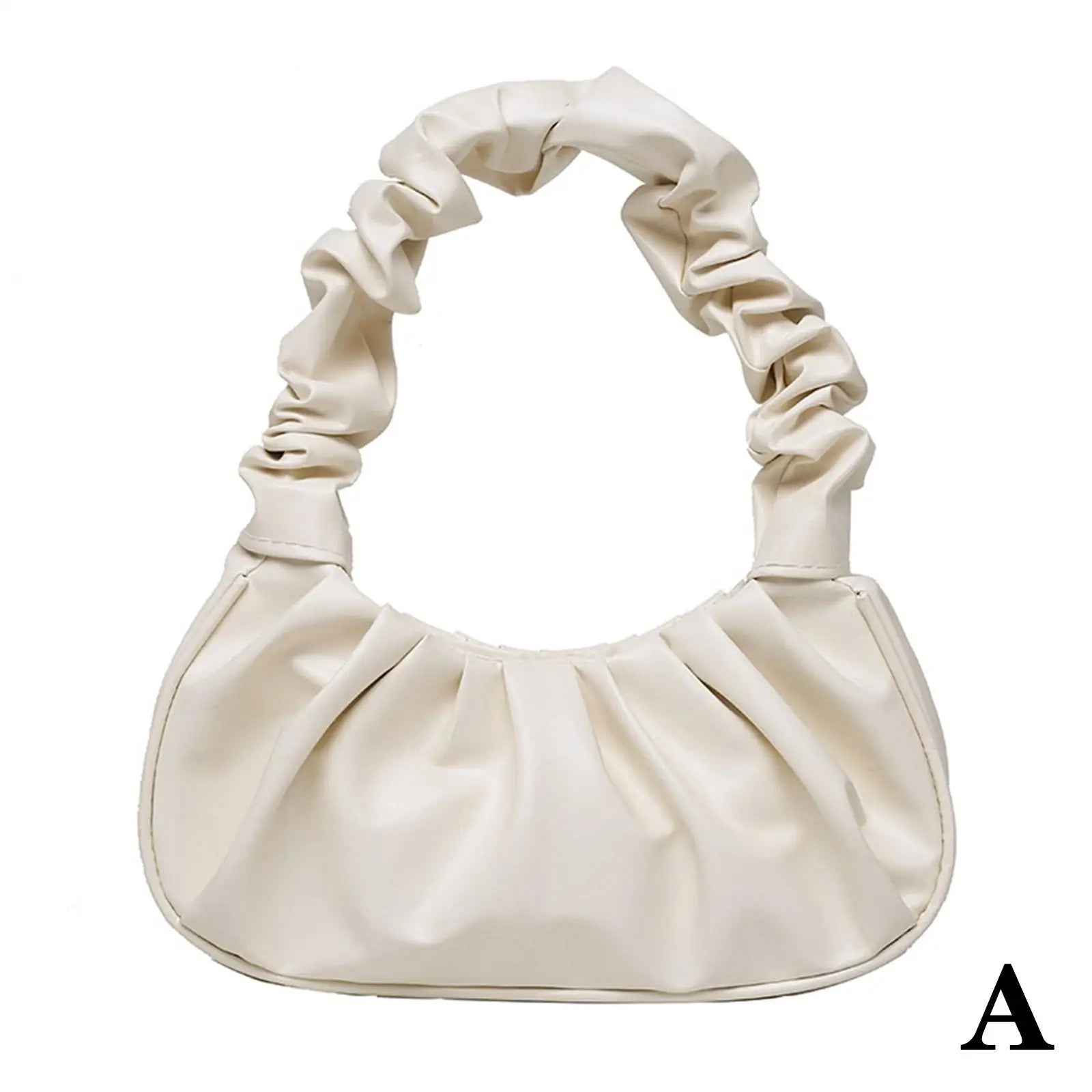 Pleated Handbags Women's Pu Leather Bags Shopping Casual Shoulder Armpit Bags
