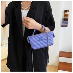 Pleated Chain Crossbody Handbag Women