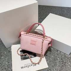 Pleated Chain Crossbody Handbag Women