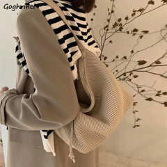 Pleated Shoulder Bags Women Underarm Large Capacity Ladies Party Retro Handbags