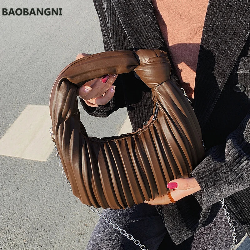Small Tote Bag Winter PU Leather Women Handbag