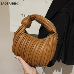 Small Tote Bag Winter PU Leather Women Handbag