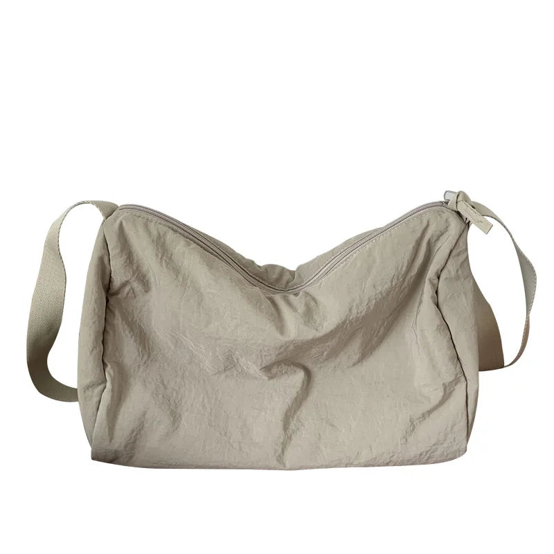 Pleated Soft Cloth Women Shoulder Bag Large Capacity