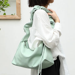 Pleated Women's Handbag Retro Solid Underarm Shoulder Bag