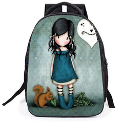 Girl's Book Bag School Backpack Large Capacity Lightweight Kids Bag