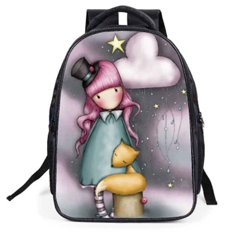 Girl's Book Bag School Backpack Large Capacity Lightweight Kids Bag
