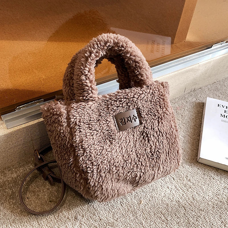 Women's Plush Shoulder Bag Autumn/Winter Tote Handbag