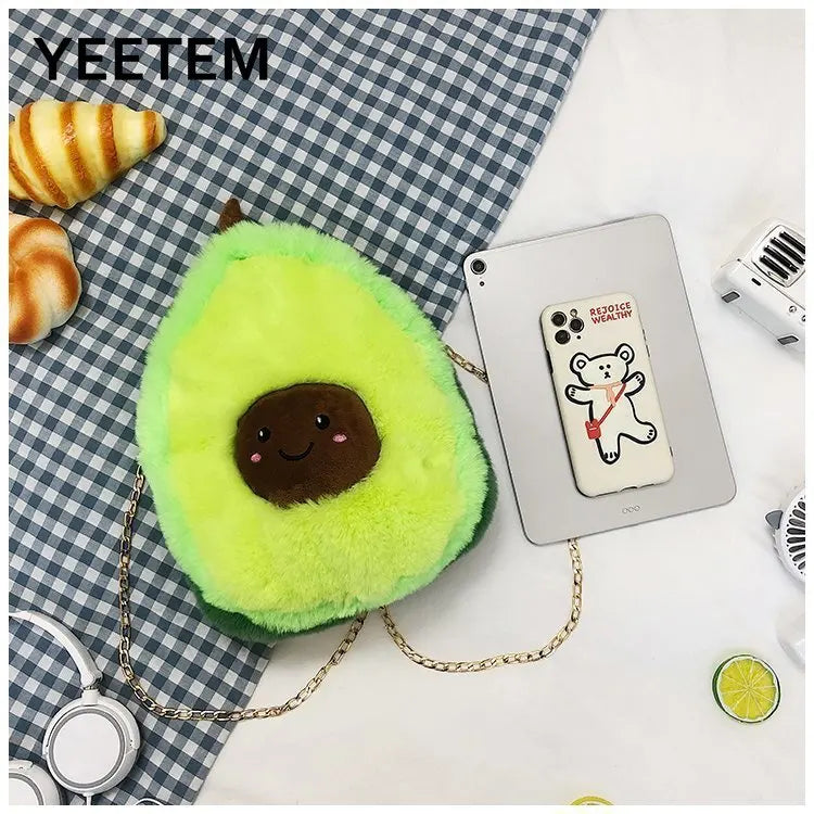 Avocado Plush Bag Autumn/Winter Student Girl Purse