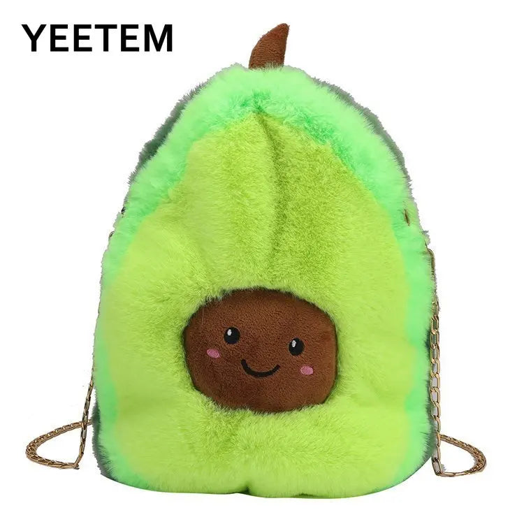 Avocado Plush Bag Autumn/Winter Student Girl Purse