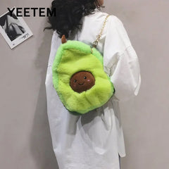 Avocado Plush Bag Autumn/Winter Student Girl Purse