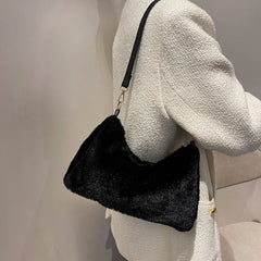 Plush Bag Women's Large Capacity One Shoulder Handbag Crossbody Bag