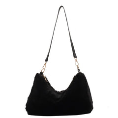 Plush Bag Women's Large Capacity One Shoulder Handbag Crossbody Bag