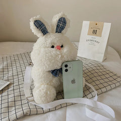Women Rabbit Shoulder Bag Crossbody Faux Fur Messenger Party Clutches