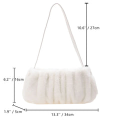 Soft Shoulder Bag for Autumn Winter Lady - Plush Cloud Commute Bags