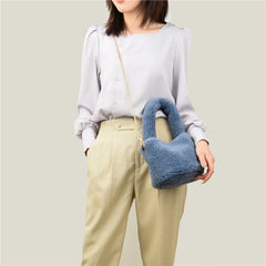 Faux Fur Small Handbags And Purse Handle Tote's Bags For Women