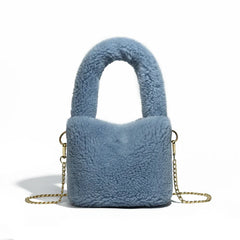 Faux Fur Small Handbags And Purse Handle Tote's Bags For Women