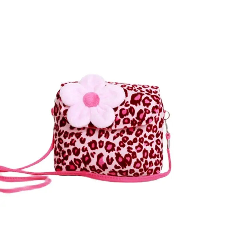 Floral Kids Coin Purse Mini Wallet Small Pearl Pouch Crossbody Bag