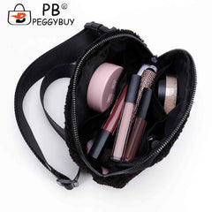 Plush Hip Shoulder Bags Small Crossbody Chest Bags Unisex