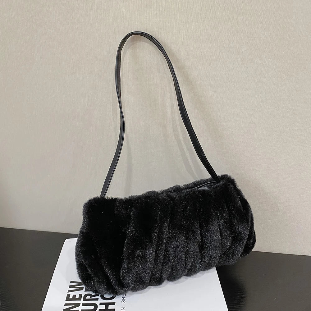 Soft Cloud Ladies Handbags Pleated Autumn Winter Commute Bags