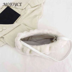 Soft Cloud Ladies Handbags Pleated Autumn Winter Commute Bags