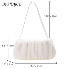 Soft Cloud Ladies Handbags Pleated Autumn Winter Commute Bags