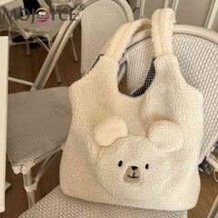 Bear Pattern Large Capacity Tote Bag for Holiday