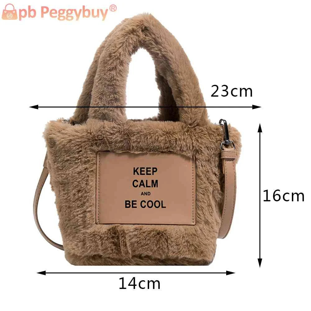 Plush Messenger Bags Lightweight Ladies Crossbody Bag Casual Portable