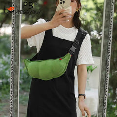 Plush Peas Shaped Female Shoulder Bag