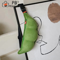 Plush Peas Shaped Female Shoulder Bag