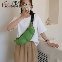 Plush Peas Shaped Female Shoulder Bag