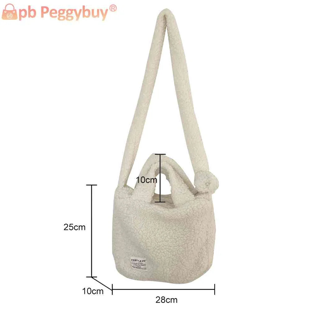 Plush Shoulder Bag Milky Autumn Winter Women Messenger Bag