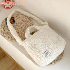 Plush Shoulder Bag Milky Autumn Winter Women Messenger Bag