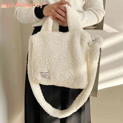 Plush Shoulder Bag Milky Autumn Winter Women Messenger Bag