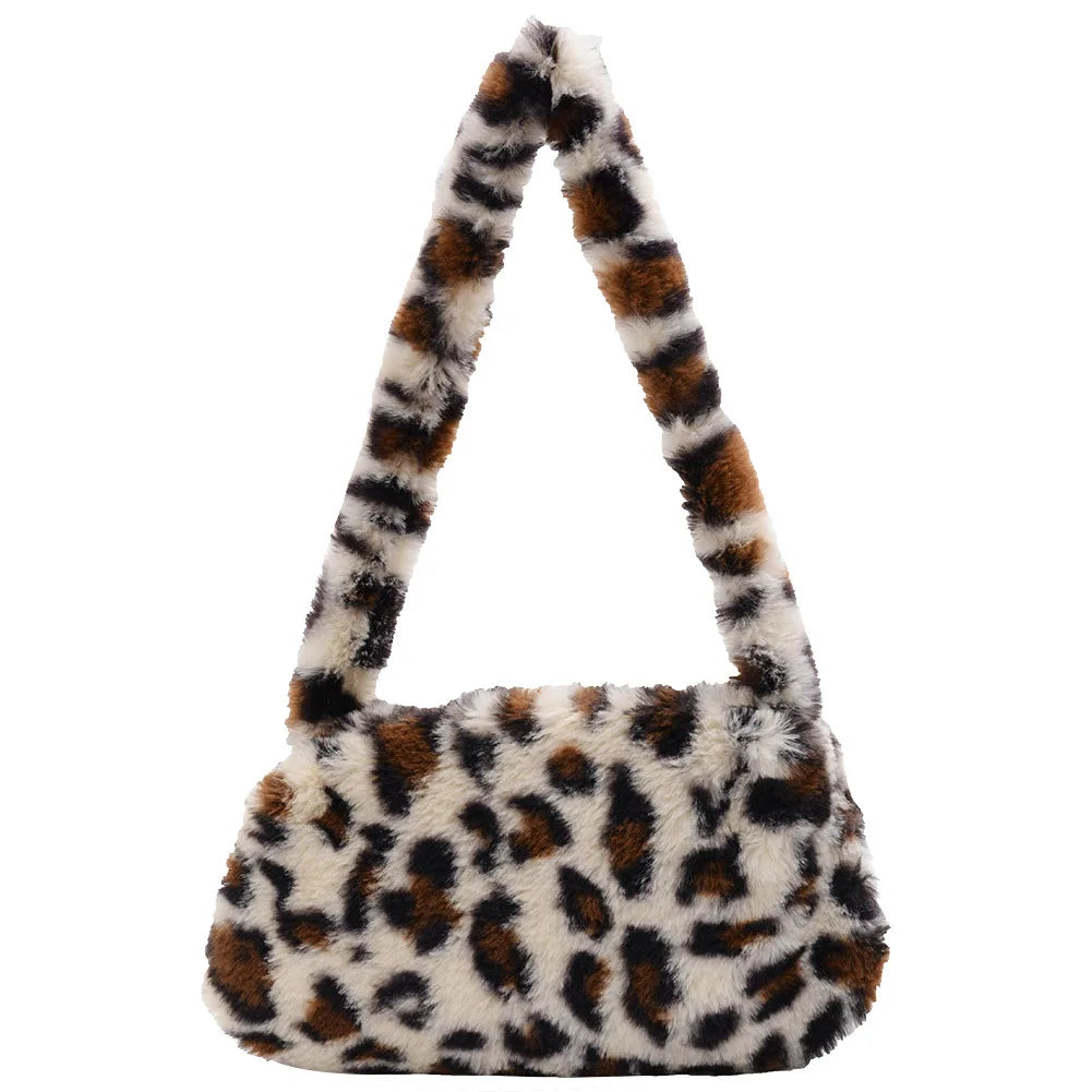 Plush Soft Underarm Shoulder Messenger Bag Casual Crossbody Bags