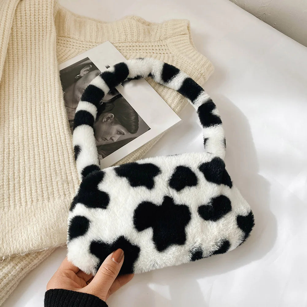 Plush Soft Underarm Shoulder Messenger Bag Casual Crossbody Bags