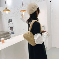 Plush Soft Underarm Shoulder Messenger Bag Casual Crossbody Bags