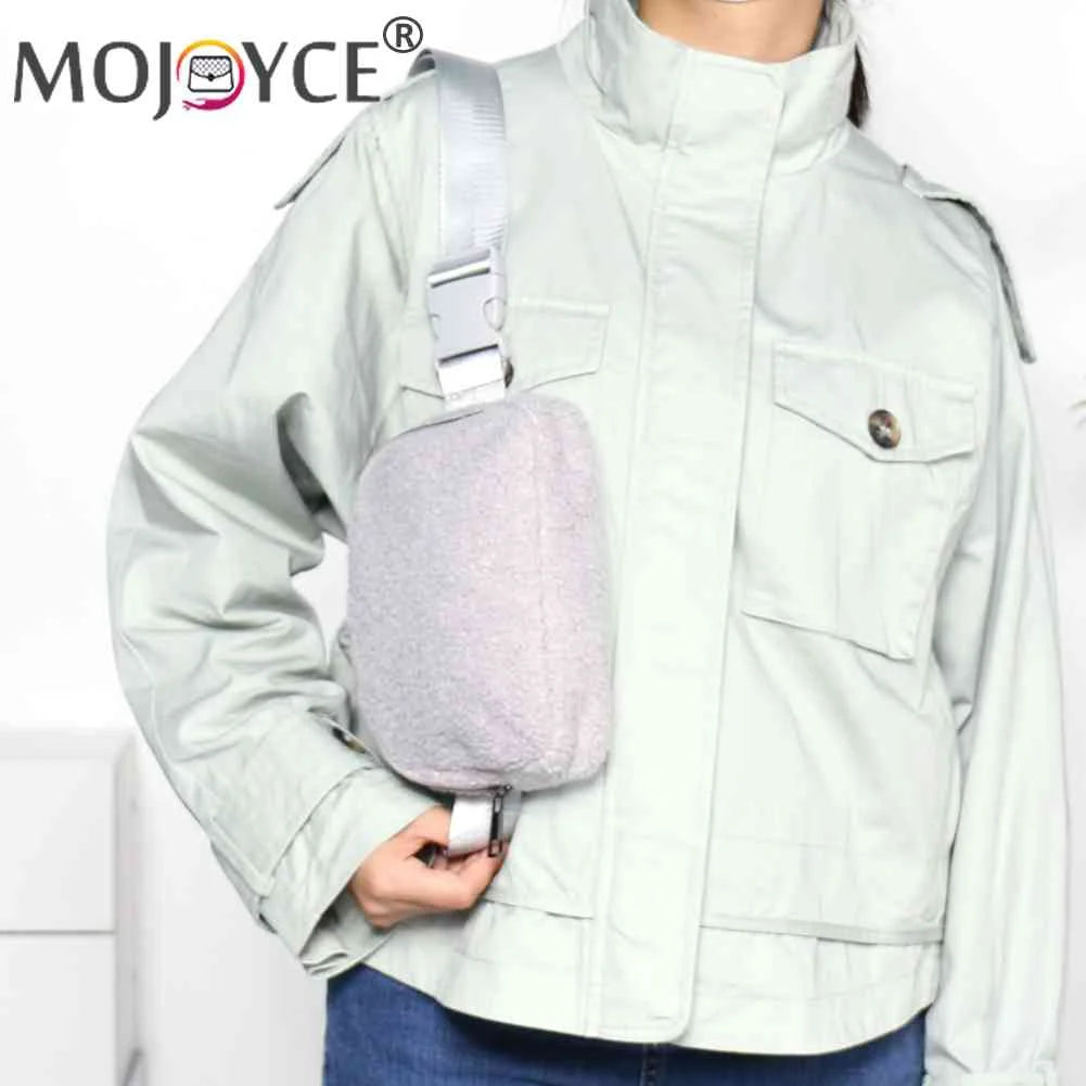 Plush Waist Messenger Bag Small Crossbody Chest Bags