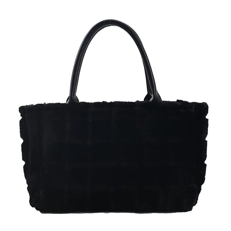 Vintage Large Capacity Tote Bag for Women, Autumn Winter Soft Handbag