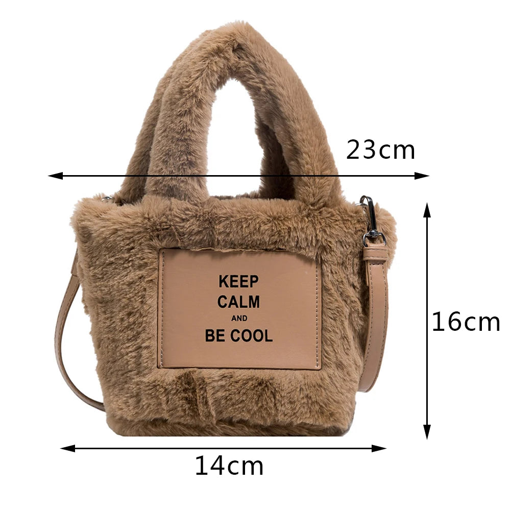 Casual Lightweight Crossbody Bag for Women - Letter Printed Satchel Tote