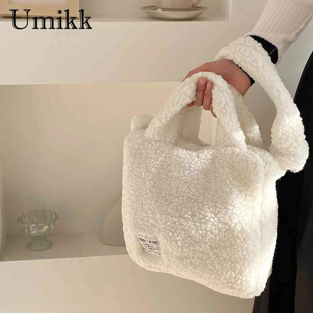 Plush Women Messenger Bag Autumn Winter Warm Soft Portable