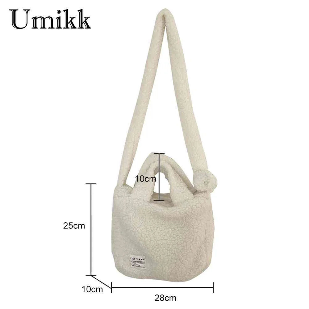 Plush Women Messenger Bag Autumn Winter Warm Soft Portable